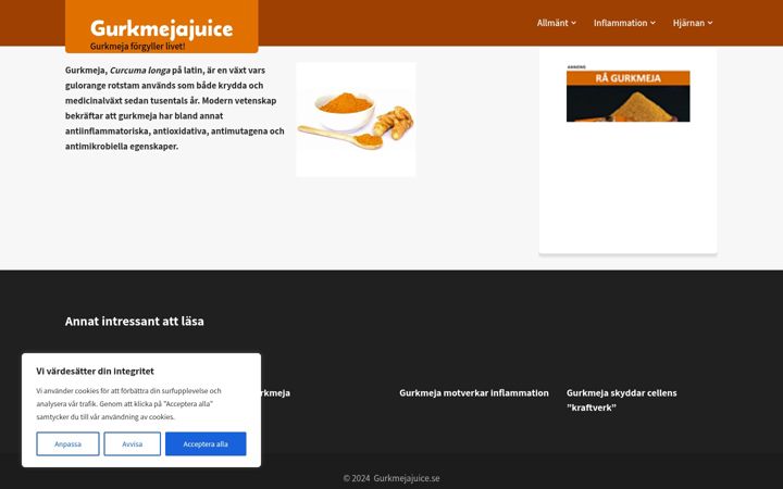 Screenshot of gurkmejajuice.se