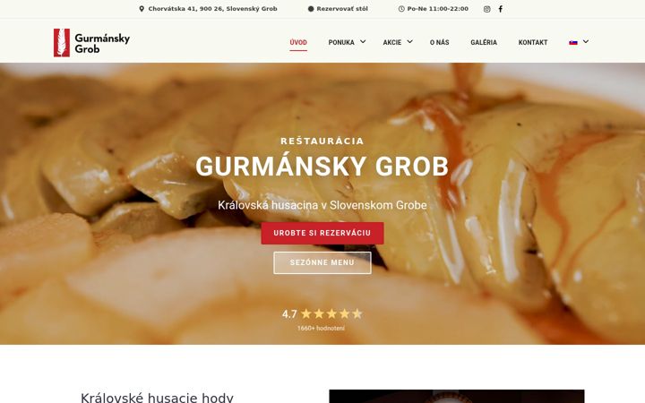 Screenshot of gurmanskygrob.sk