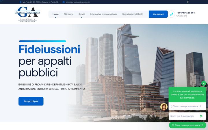 Screenshot of gurradoassicurazioni.it