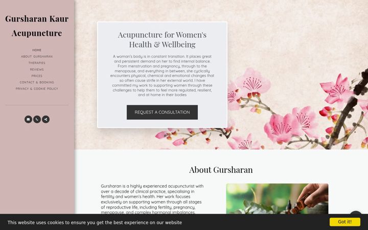 Screenshot of gursharankaur.co.uk