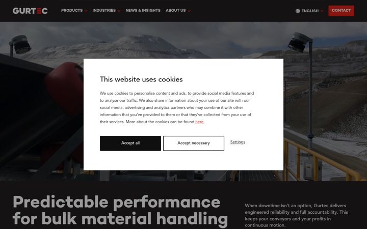 Screenshot of gurtec.com