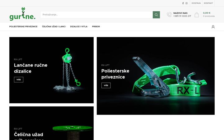 Screenshot of gurtne.hr
