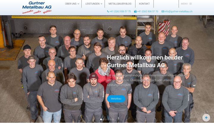 Screenshot of gurtner-metallbau.ch