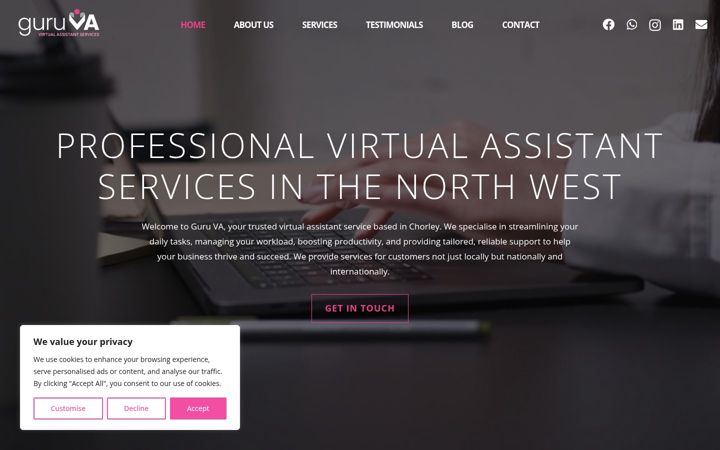 Screenshot ta' guru-va.com