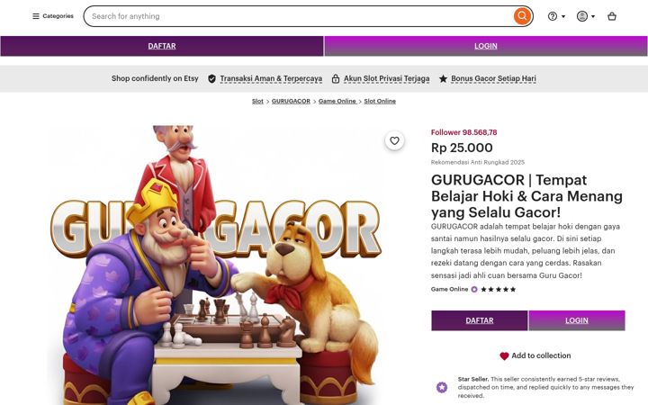 Screenshot of gurugacor.net