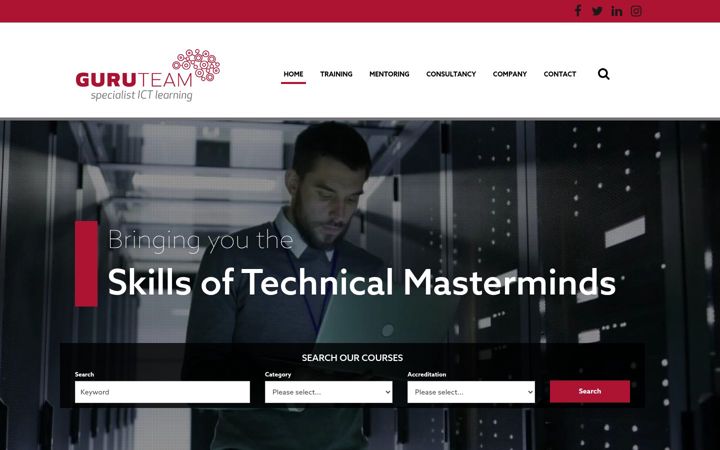 Screenshot of guruteamirl.com