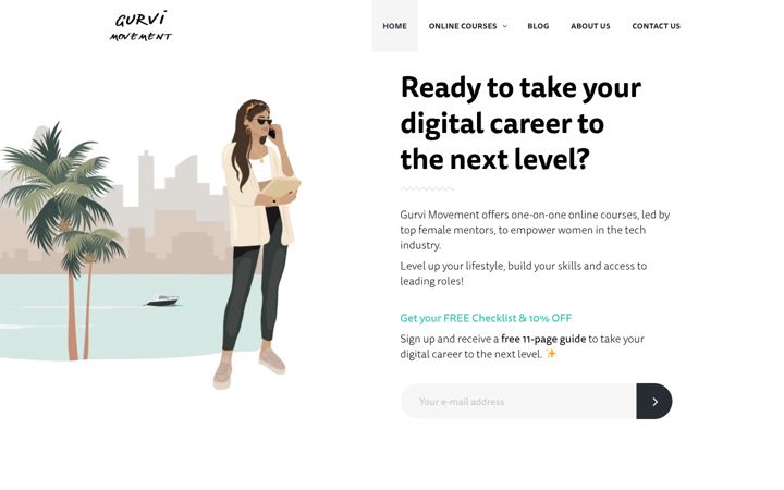 Screenshot of gurvi-movement.com