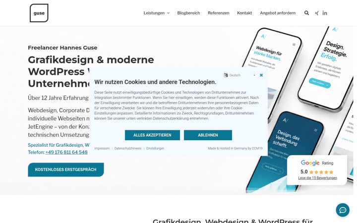 Screenshot of gusedesign.com