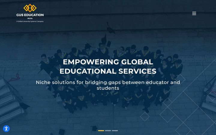 Screenshot of guseducationindia.com