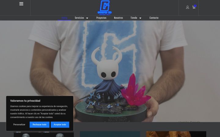 Screenshot of guspid3d.com