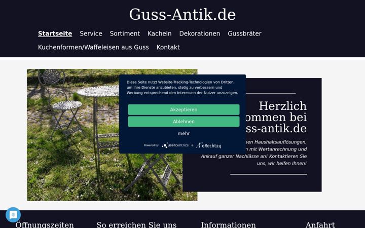 Screenshot of guss-antik.de