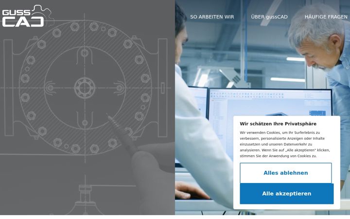 Screenshot of gusscad.de