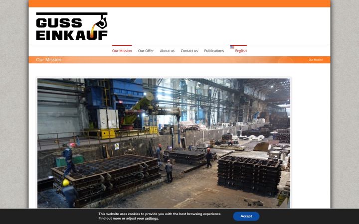 Screenshot of gusseinkauf.de