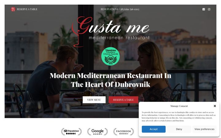 Screenshot of gustame-dubrovnik.com