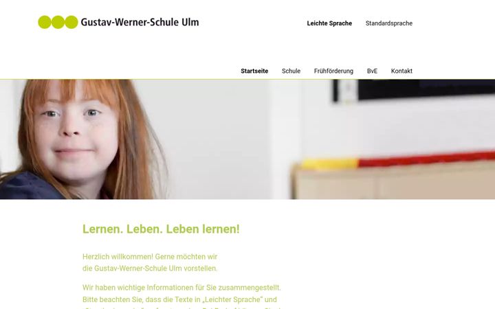 Screenshot of gustav-werner-schule.de