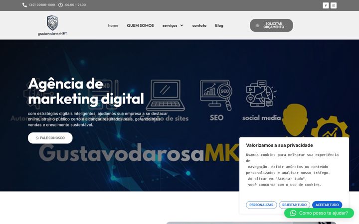 Screenshot of gustavodarosamkt.com