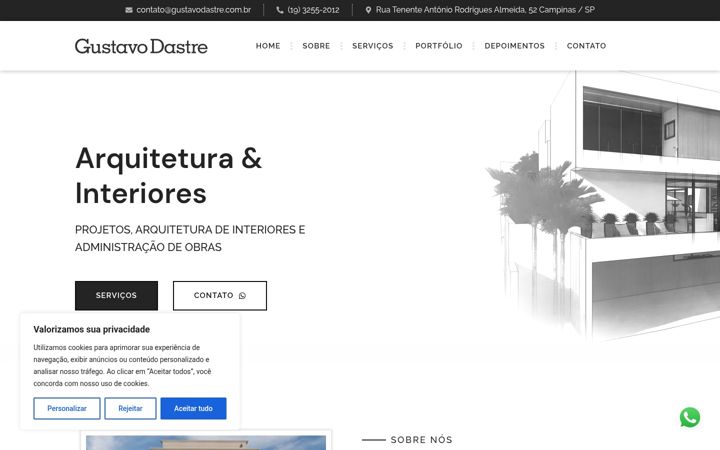 Screenshot of gustavodastre.com.br