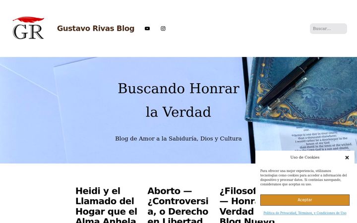 Screenshot of gustavorivas.org