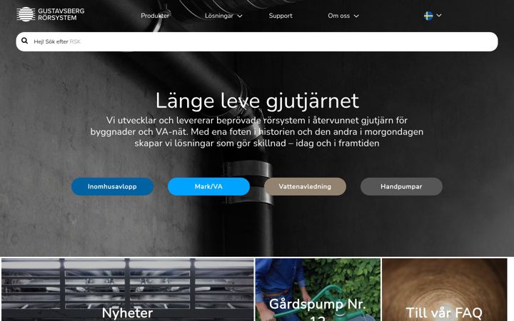 Ekrano kopija gustavsberg-ror.se
