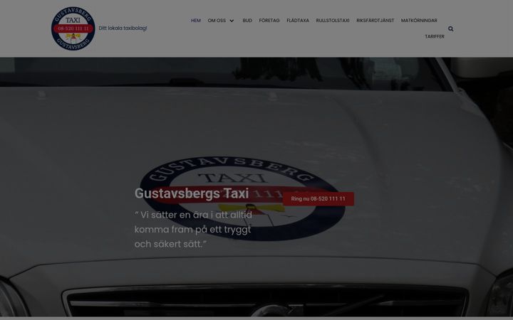 Screenshot of gustavsbergstaxi.se