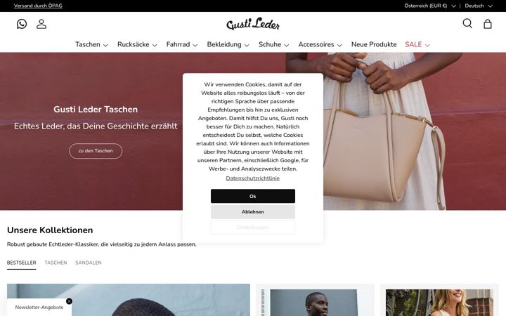 Screenshot του gusti-leder.at