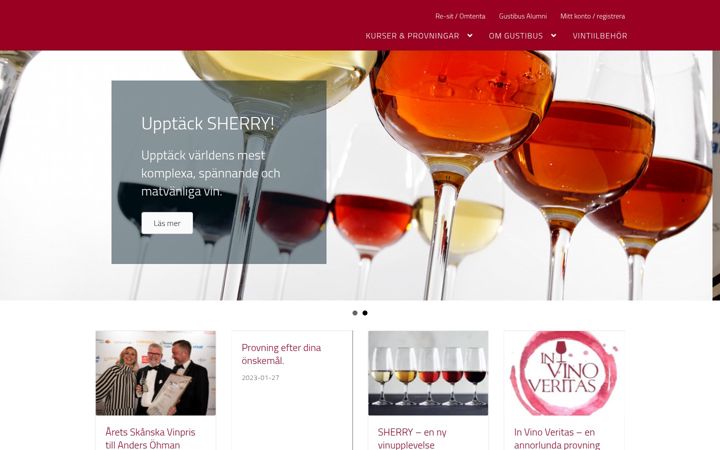 Screenshot of gustibus.se