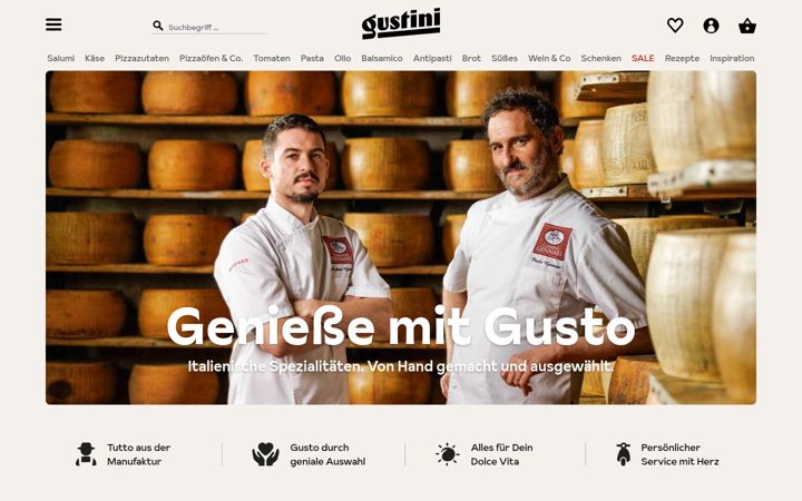 Screenshot of gustini.de