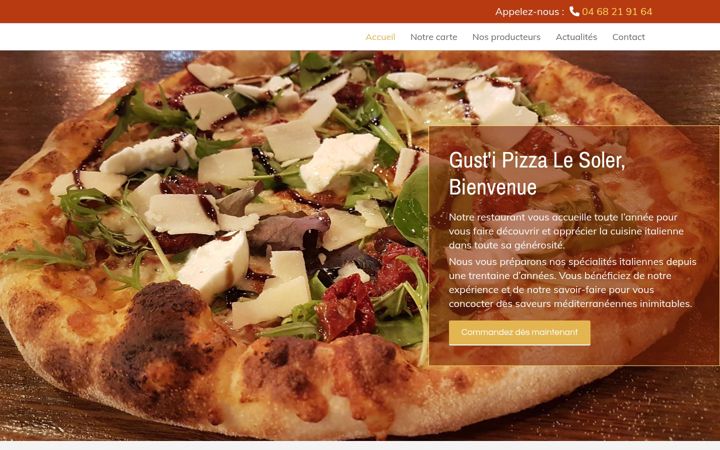 Screenshot of gustipizza.fr