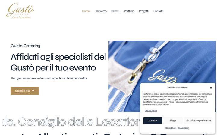 Screenshot of gustocatering-lucateschioni.it