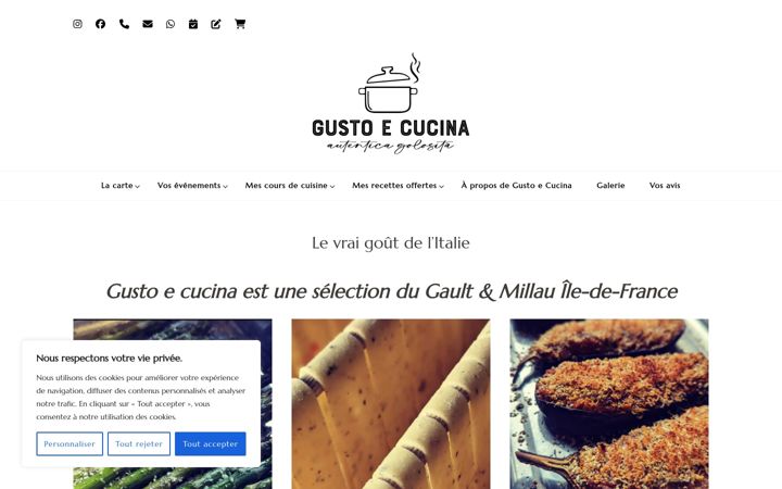 Screenshot of gustoecucina.fr