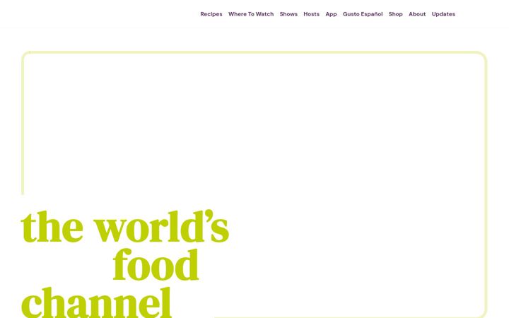 Screenshot of gustotv.com