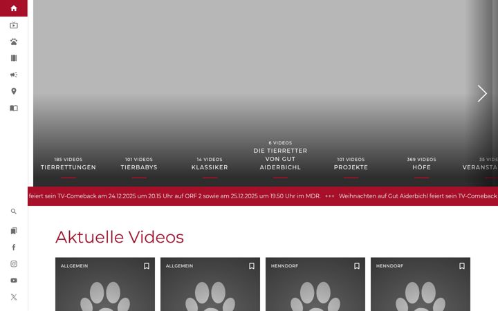 Screenshot of gut-aiderbichl.tv