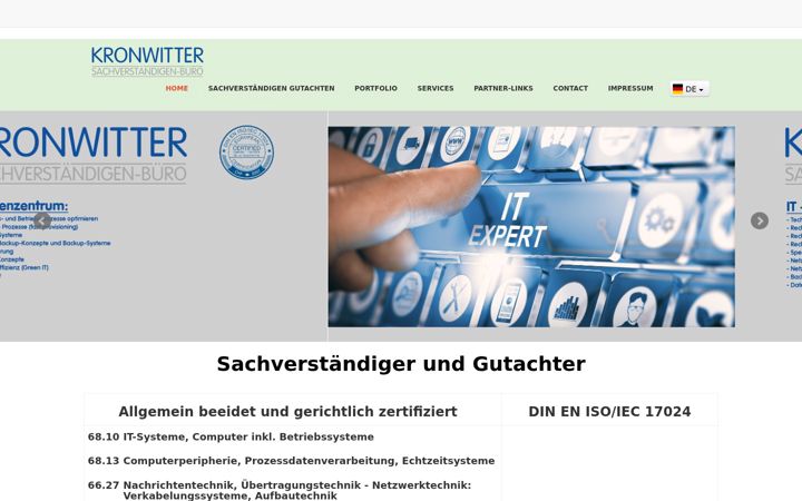 Screenshot of gutachten-kronwitter.eu