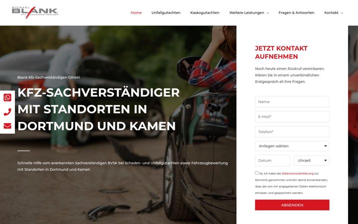 Screenshot of gutachter-blank.de