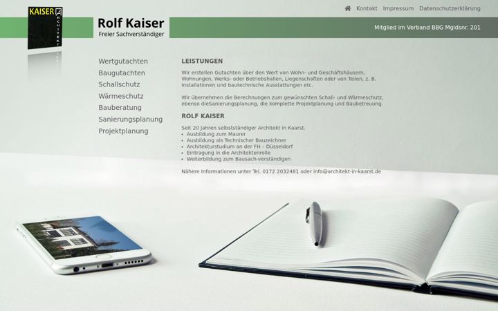 Screenshot of gutachter-in-kaarst.de