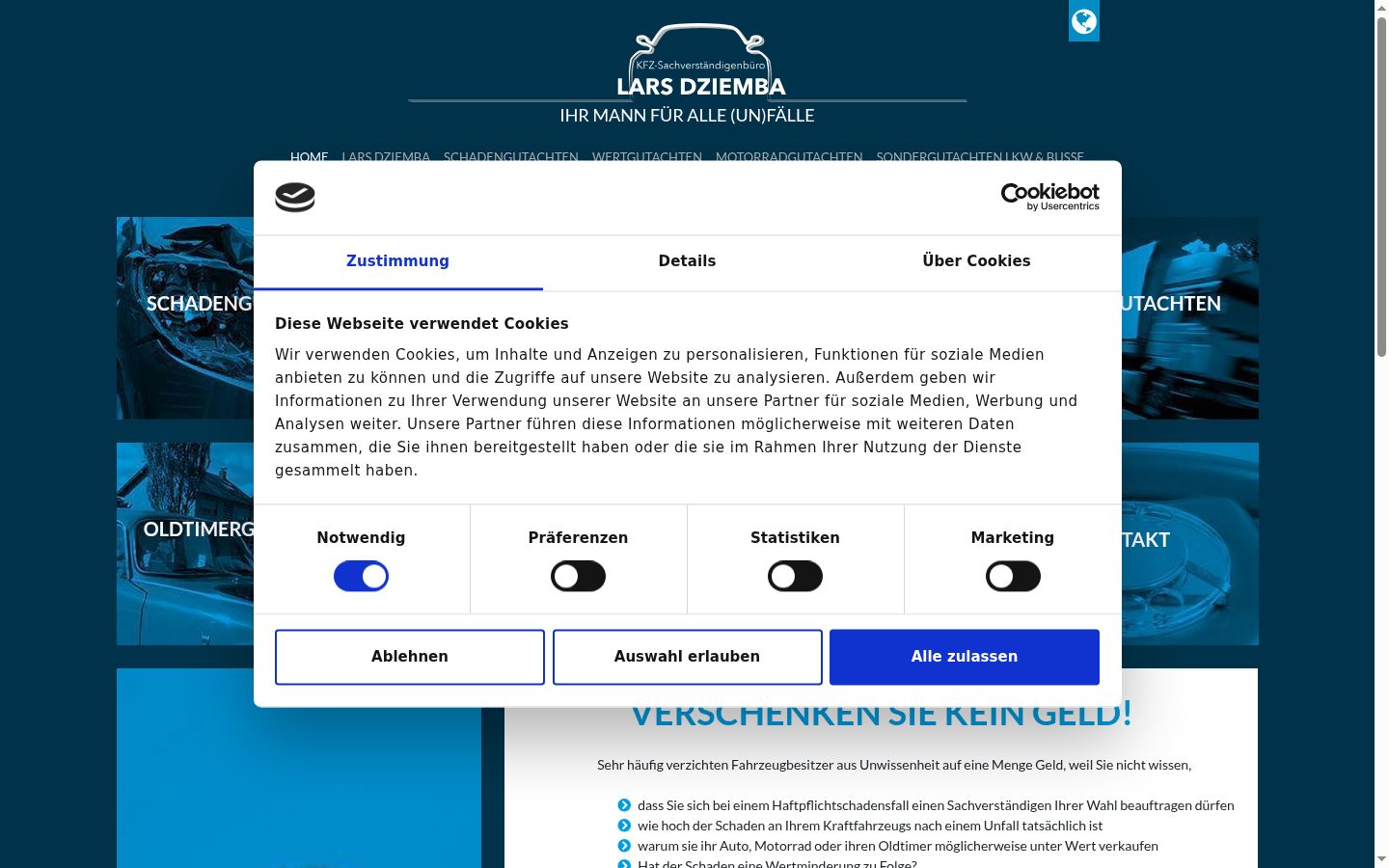 Screenshot tal-banner tal-kunsens muri qabel kwalunkwe interazzjoni