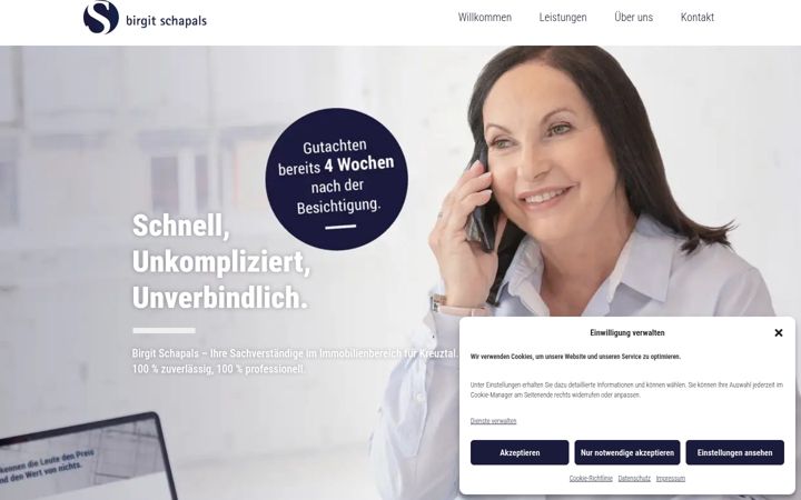 Screenshot of gutachter-schapals.de