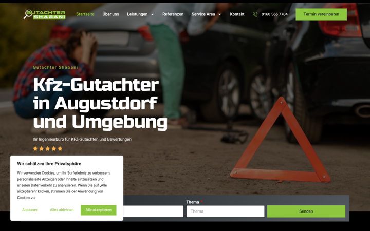 Screenshot of gutachter-shabani.de