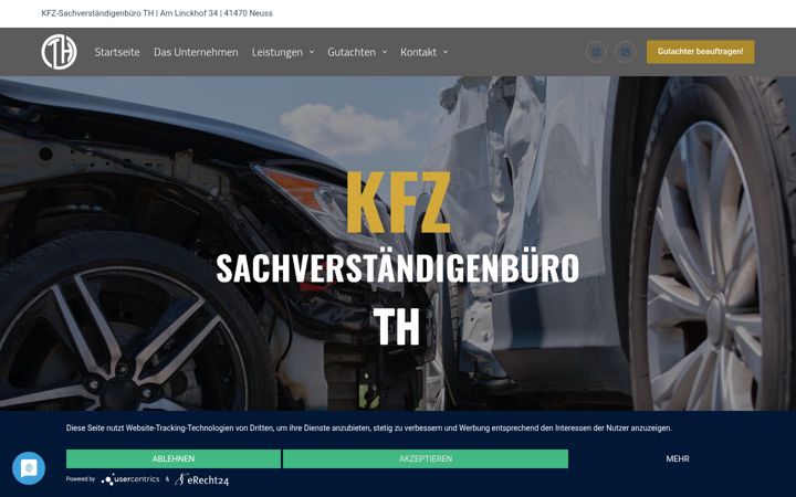 Screenshot of gutachter-th.de