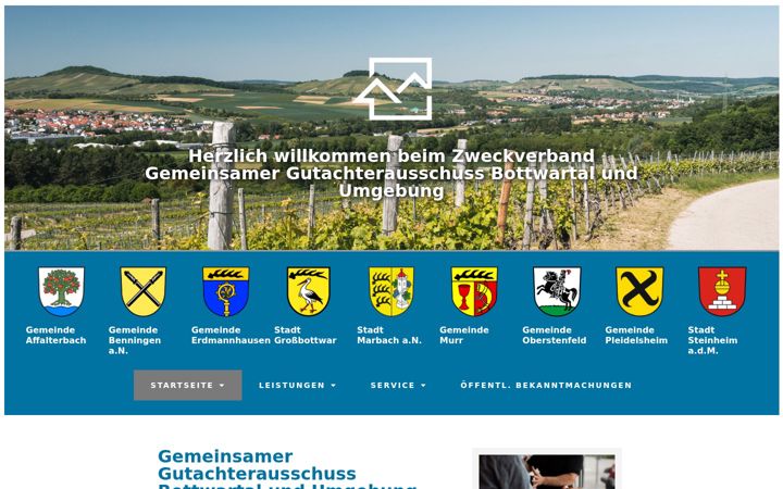 Screenshot of gutachterausschuss-bottwartal.de