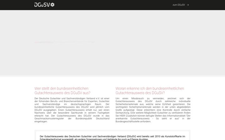 Screenshot of gutachterausweis.de