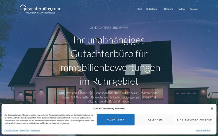 Screenshot of gutachterbuero-ruhr.de