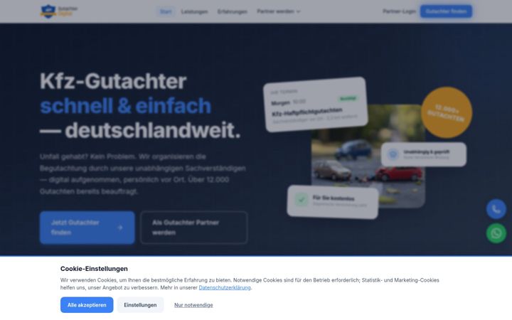 Screenshot of gutachterdigital.de