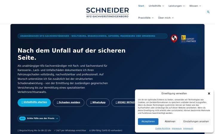 Screenshot of gutachterschneider.de