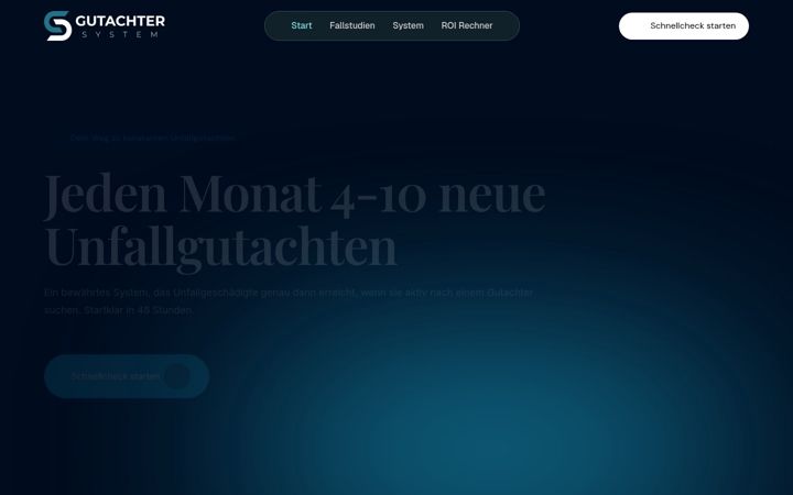 Screenshot of gutachtersystem.de