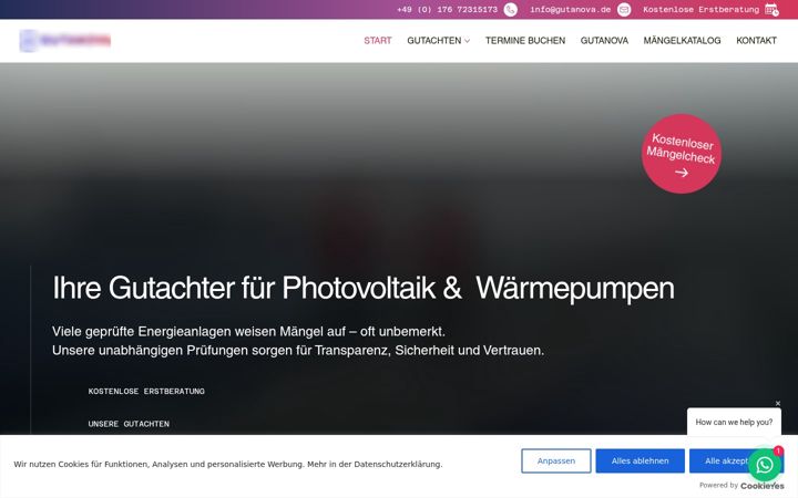 Screenshot of gutanova.de