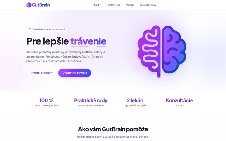 Screenshot of gutbrain.sk