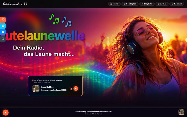Screenshot of gutelaunewelle.de