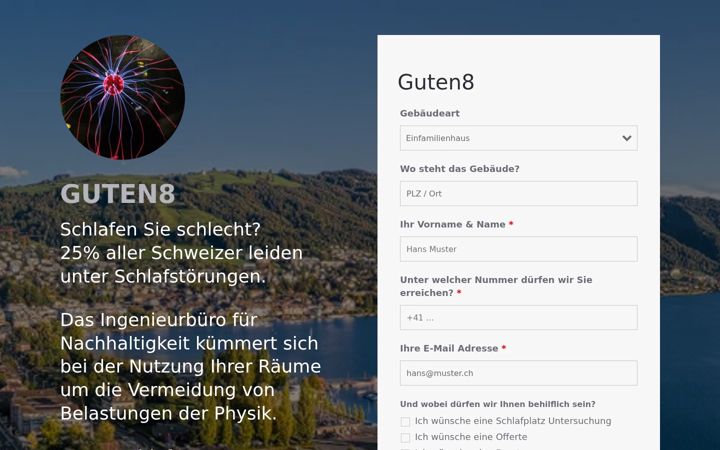 Screenshot of guten8.ch