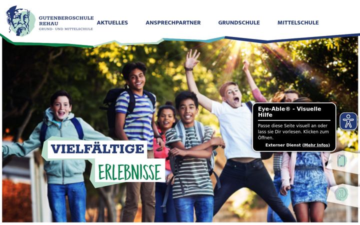 Screenshot of gutenbergschule-rehau.de